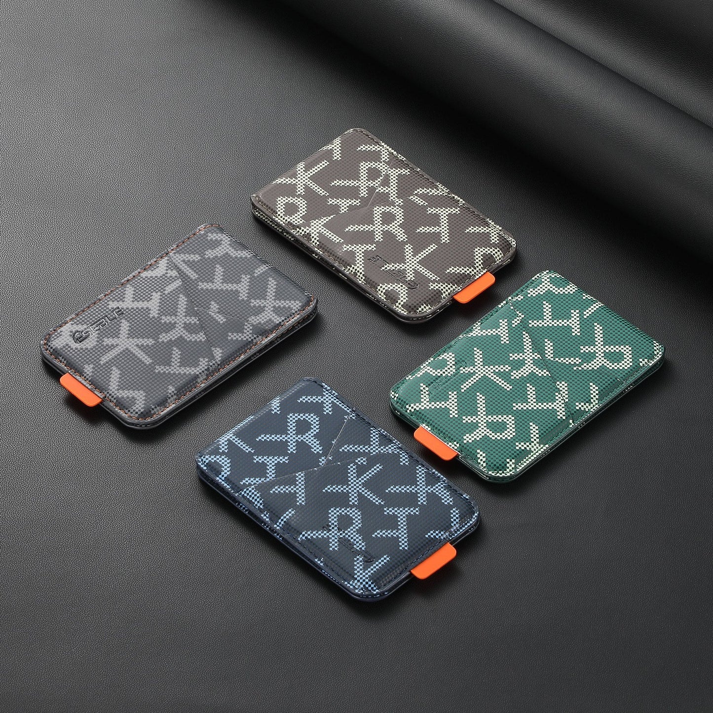 Unisex Portable ID Card Holder With Letter Patterns