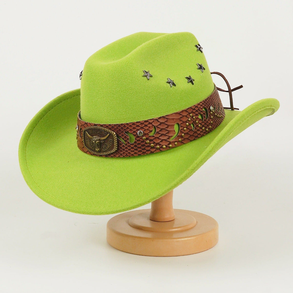 Best-selling European And American style Star studded Leather Jazz Cap
