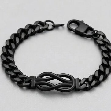 Stainless Steel Mens Leather Bracelet