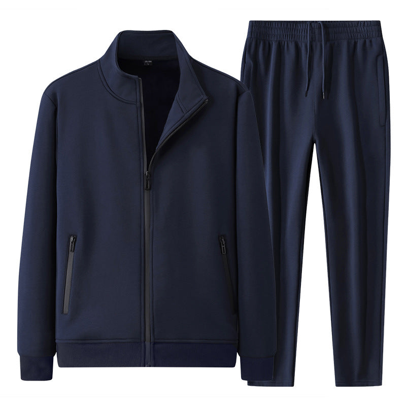 Fleece-lined Thickened Lightweight Sport Jacket And Pants Two-piece Set