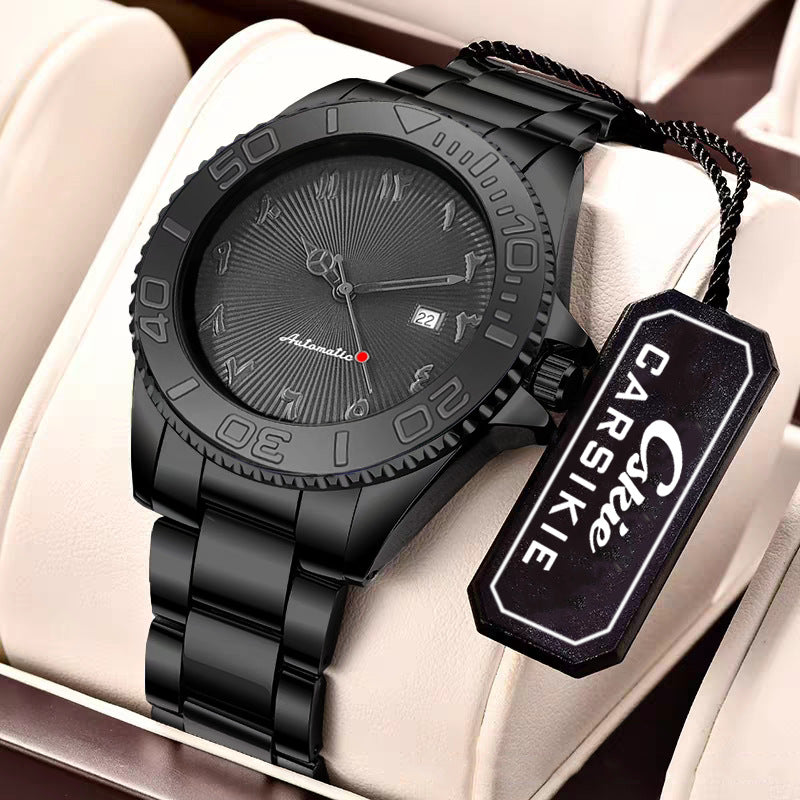 Luminous Mens Sports Mechanical Watch With Date Display And Water Resistance