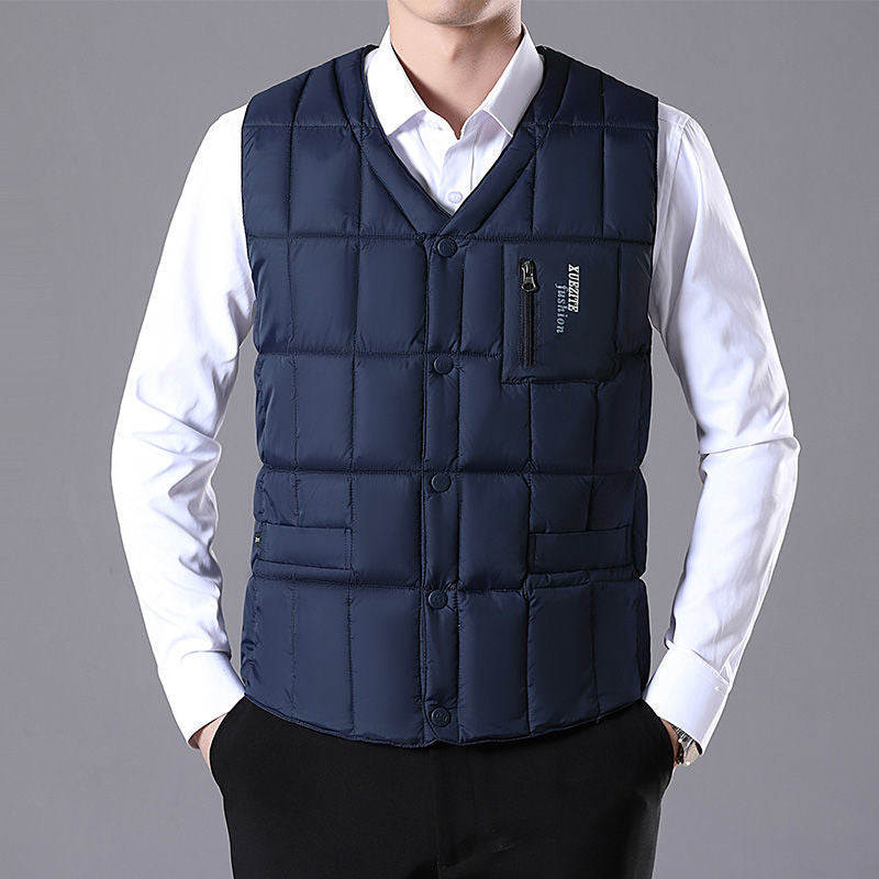 Vest Waistcoat Thermal Liner Dad-style Plus-size Vest