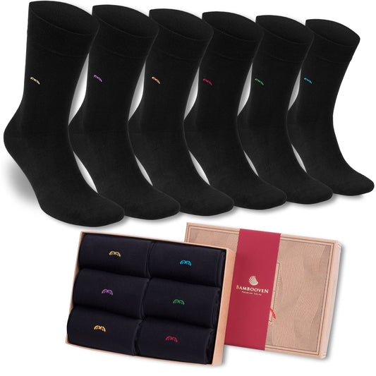Chaussettes habillées et de costume en bambou pour hommes - Paquet de 6 - 635