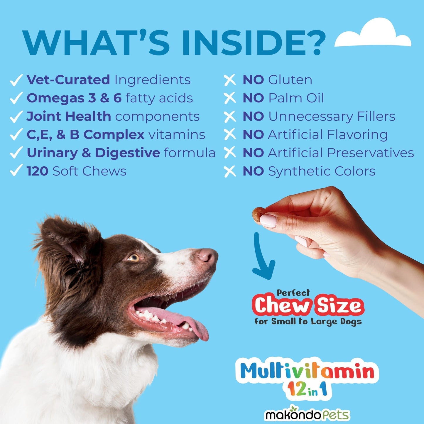 12 in 1 Dog Multivitamin 120 Soft Treats   Glucosamine Joint Support   Gut Digestive Enzymes & Probiotics   Cranberry Urinary Health & Vitamins for Energy Skin Coat Liver & Immune Aid Dog Vitamins