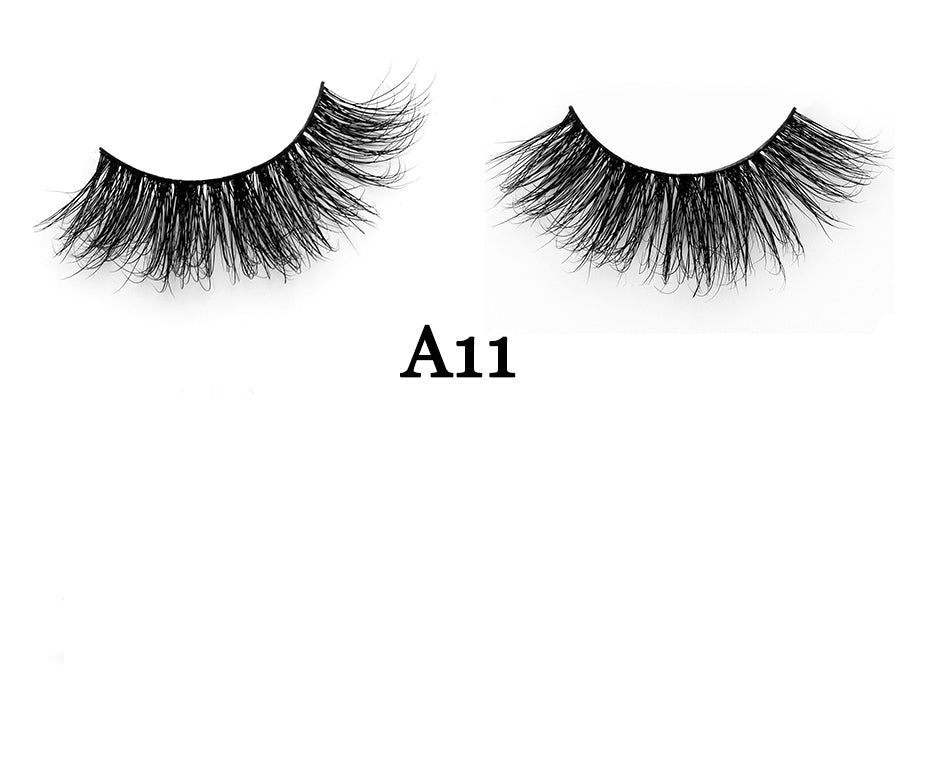 Handmade 3D Mink Full Strip False Eyelashes - Family