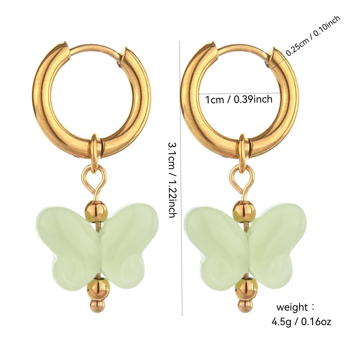 Lustrous Heart-Shaped Stainless Steel Earrings For Women