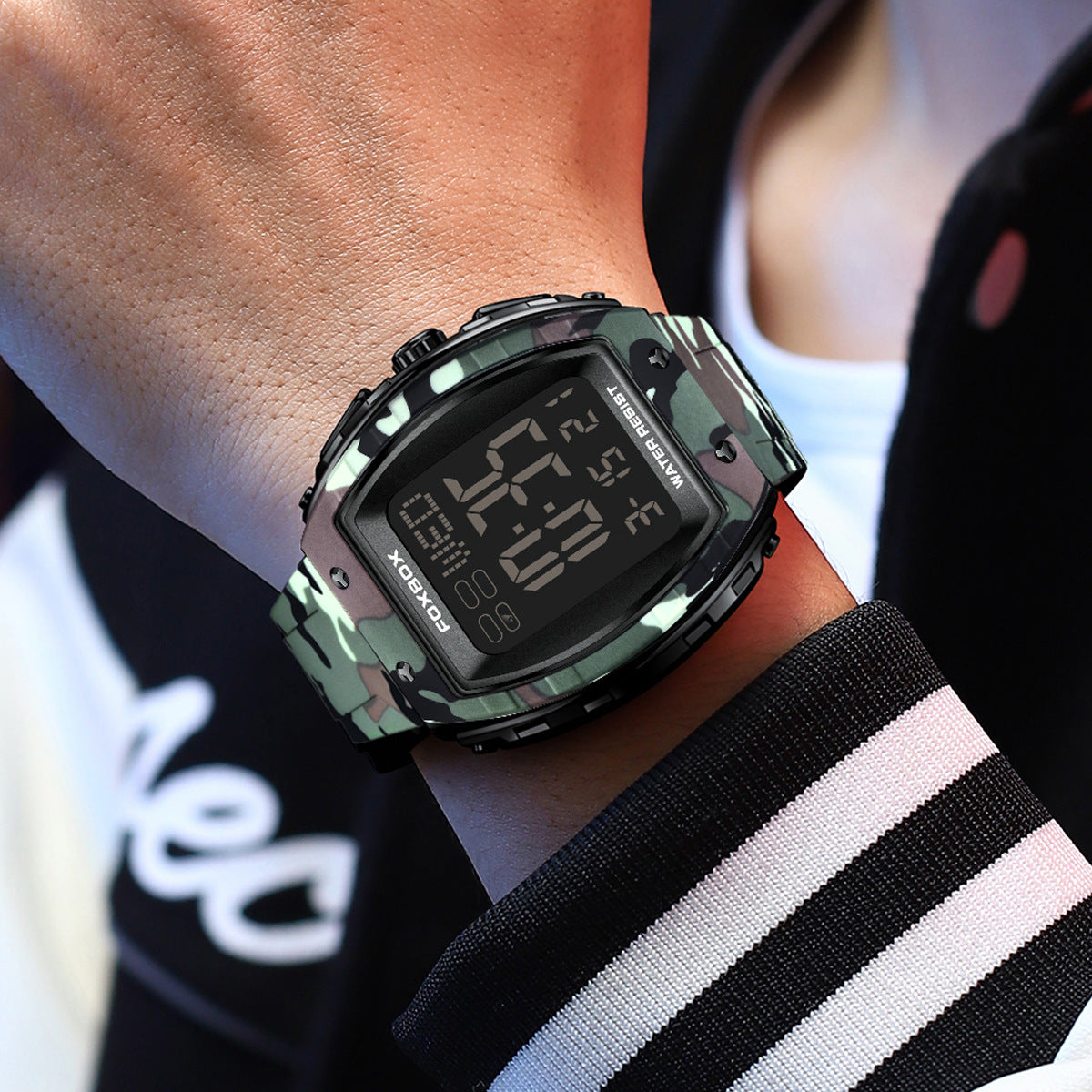 Multifunctional Mens Electronic Watch Digital Wristwatch For Students