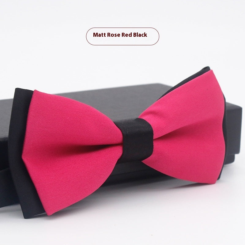 Men's Solid Color Formal Wear Wedding Business Casual Groom Groomsman Bow Tie