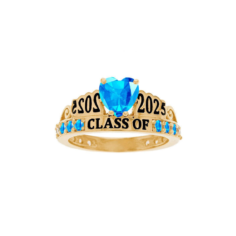 December Birthstone Graduation Commemorative Ring