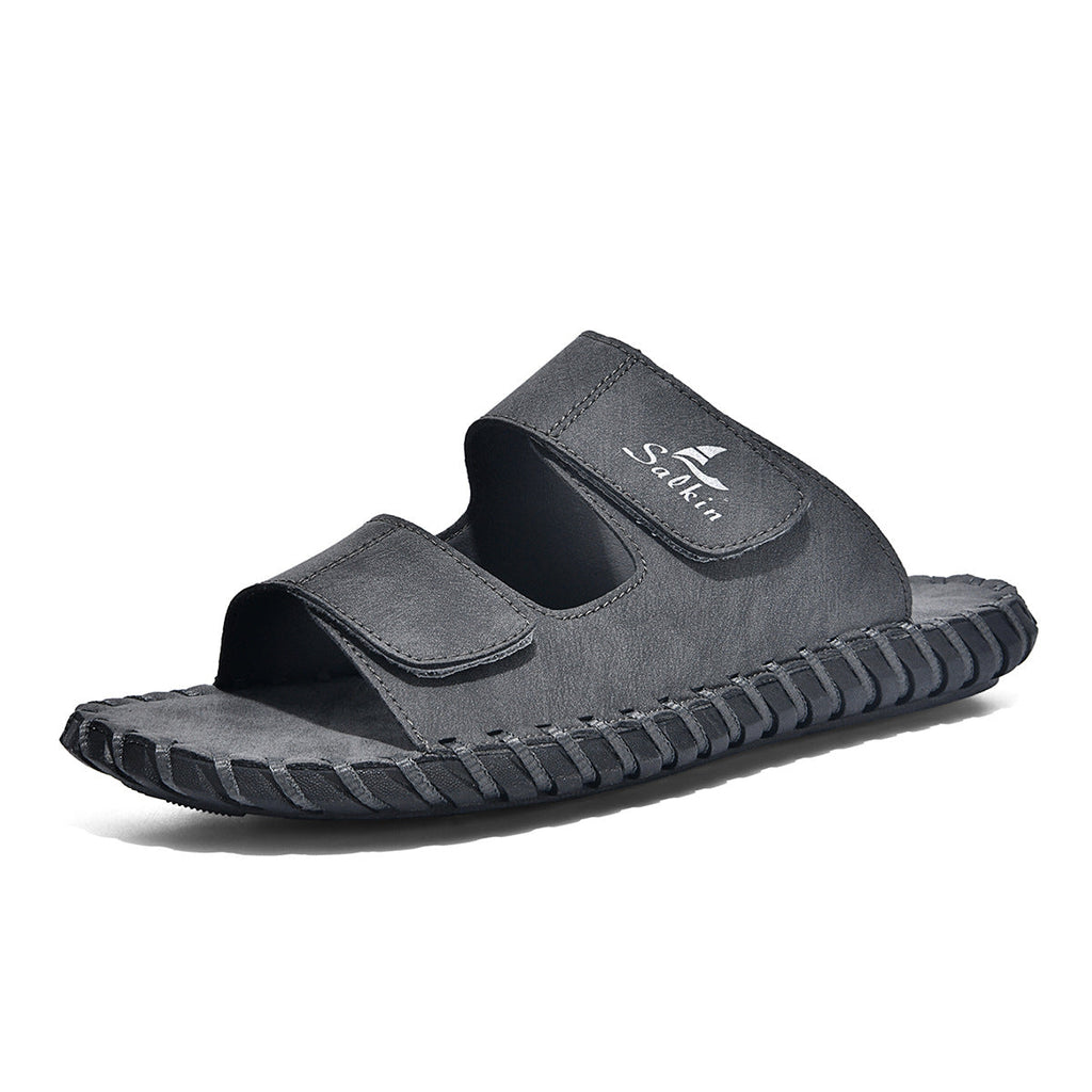 Men's Casual Outdoor Leather Slippers