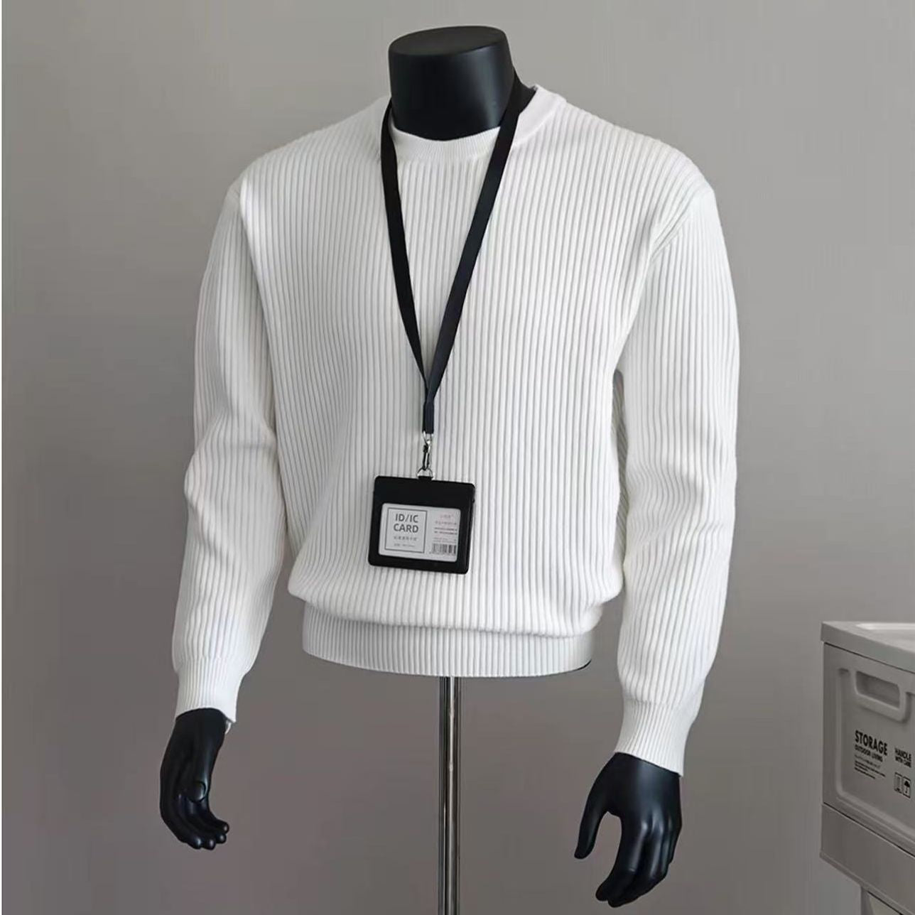 Knitted Sweater Men's Retro Loose Long-Sleeve Top