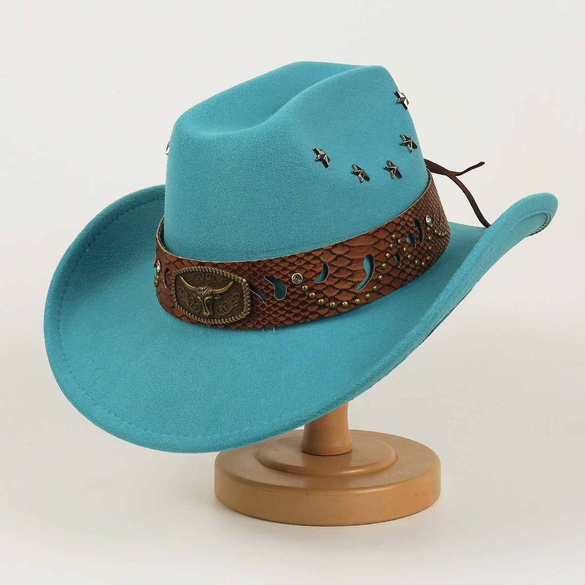 Best-selling European And American style Star studded Leather Jazz Cap