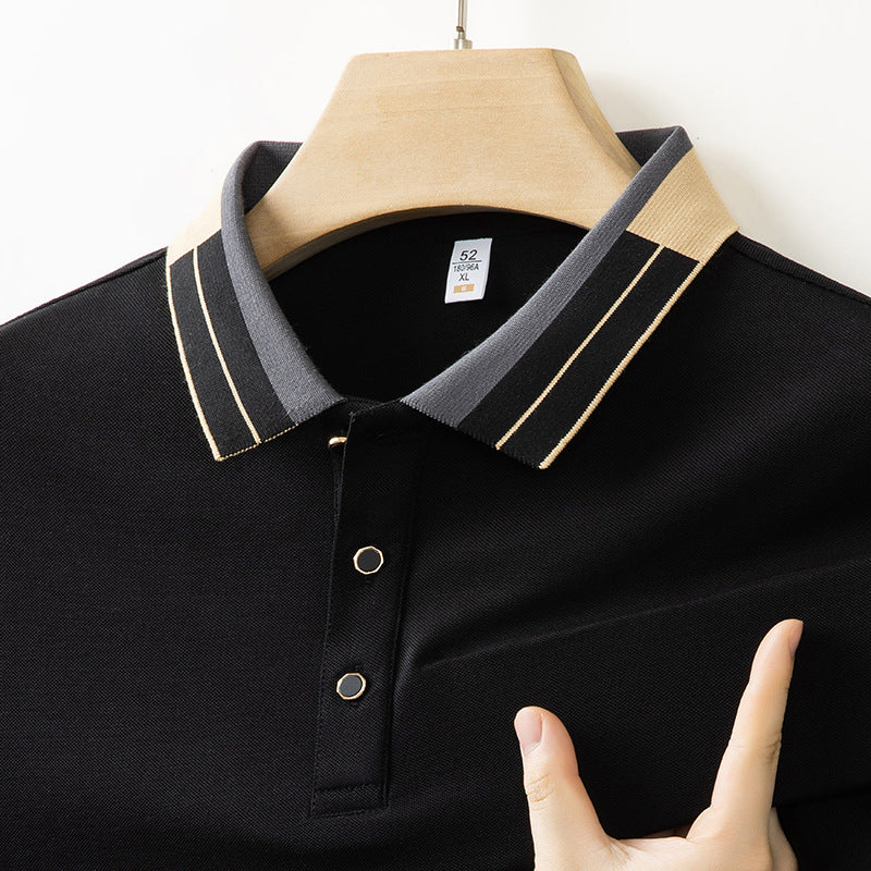 Men's Casual All-matching Summer Lapels Short Sleeve