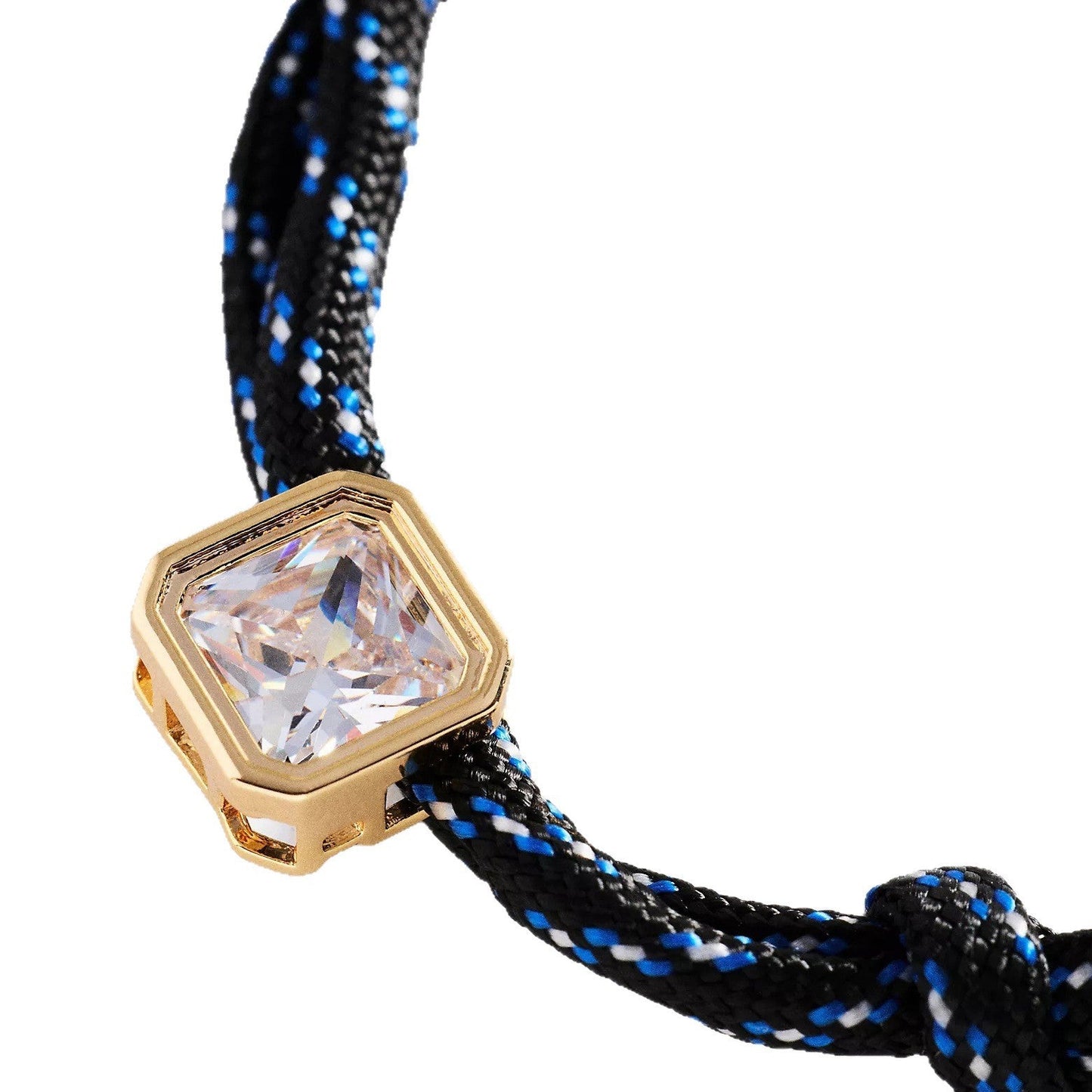 Double-rope Knotted Necklace Layered With A Band