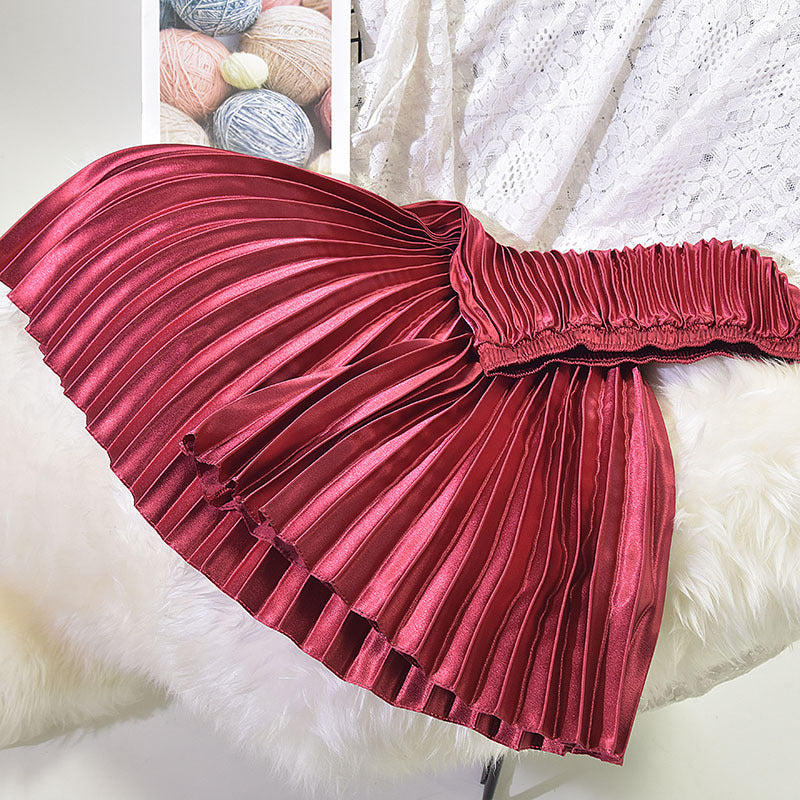 Pleated Skirt Skirt Spring And Summer New High Waist Retro Fashion