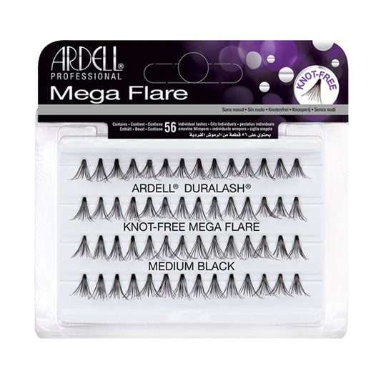 ARDELL Duralash Knot-Free Mega Flare Cils Individuels Noirs - Taille Moyenne