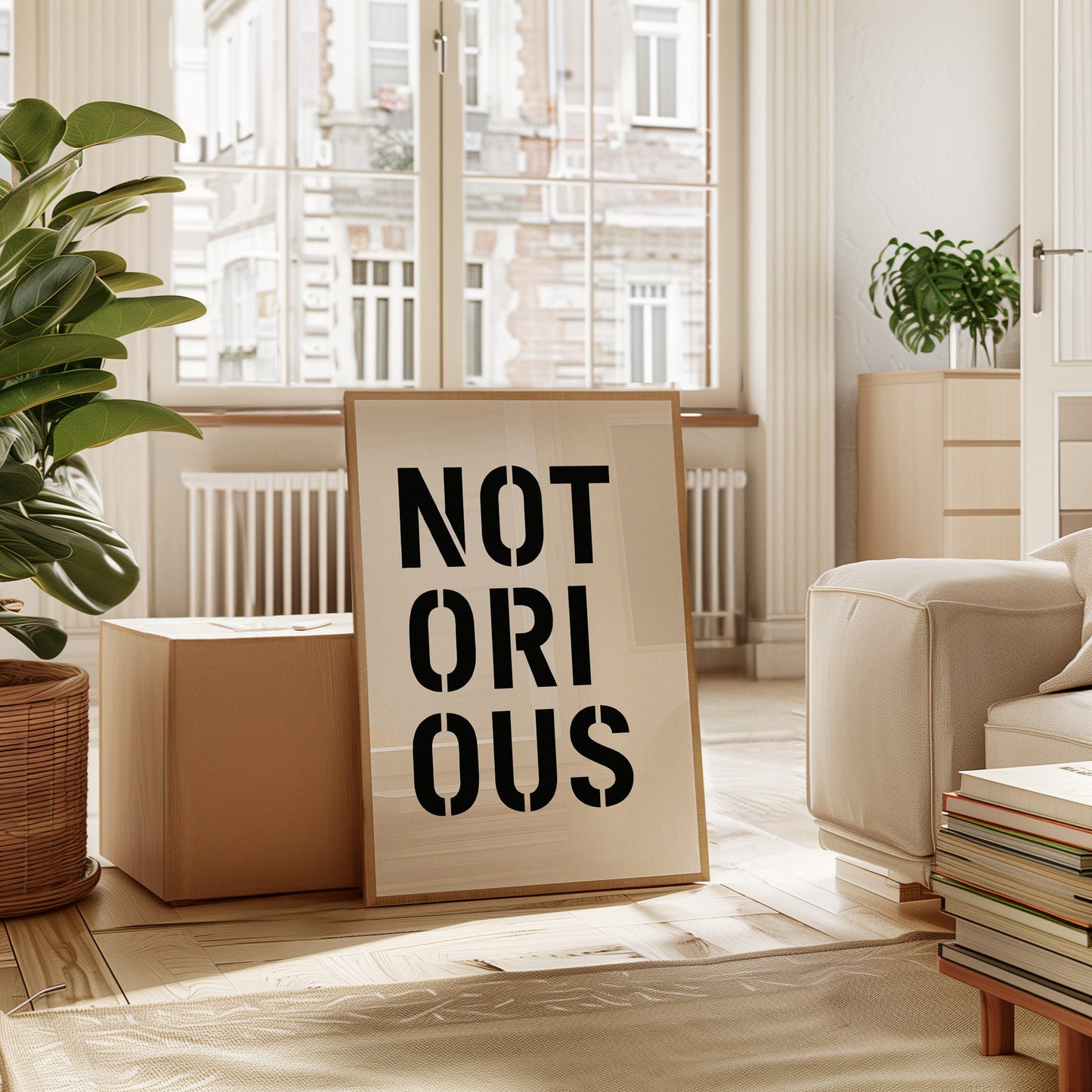 Notorious Bold Stencil Typografie-Druck