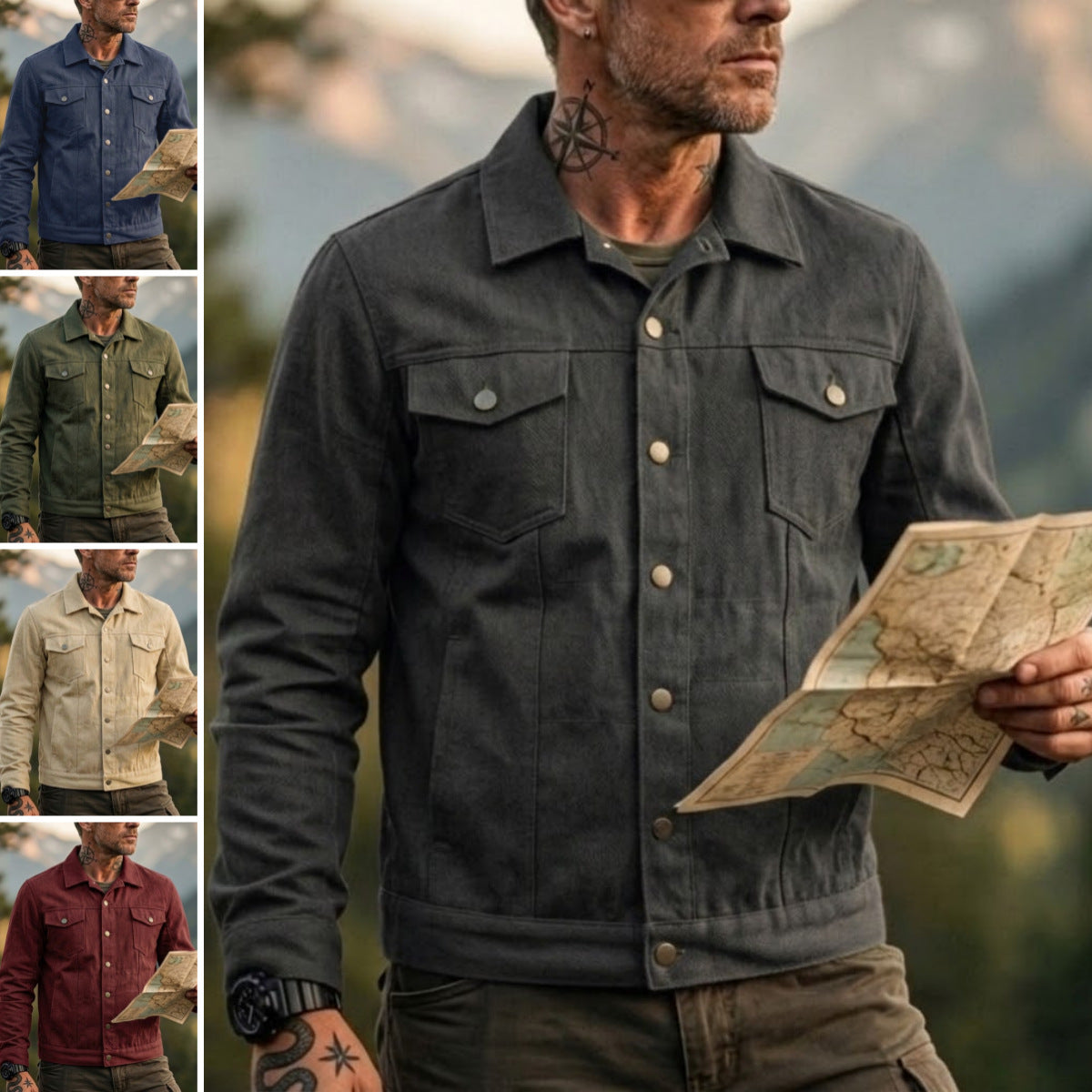 Mens Stylish Casual Slim-fit Jacket