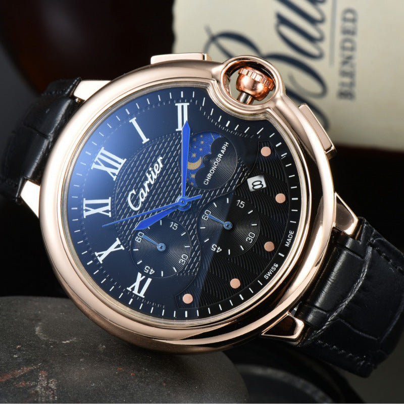 New Mens Business Watch With A Rubber Strap