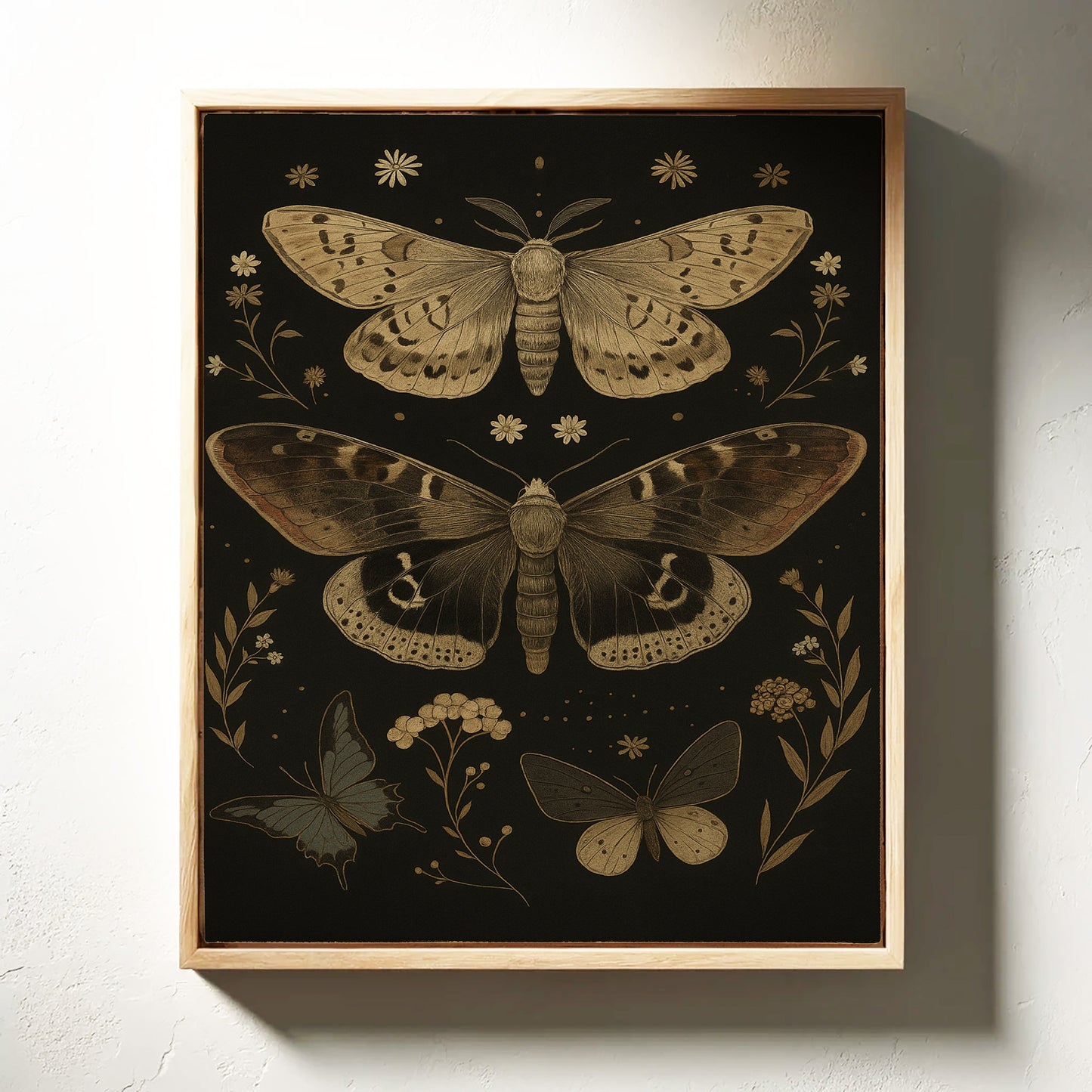 Nocturnal Wings and Wildflower Charms