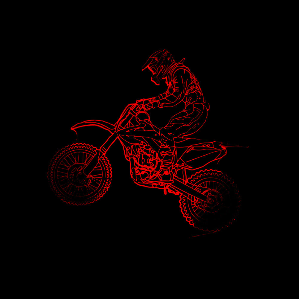 New Style 3D Motorcycle LED Lamp with Touch Remote