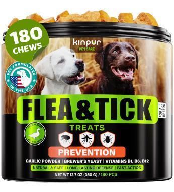 Flea & Tick Chews for Dogs 180 Count Duck Flavor All Breeds & Ages