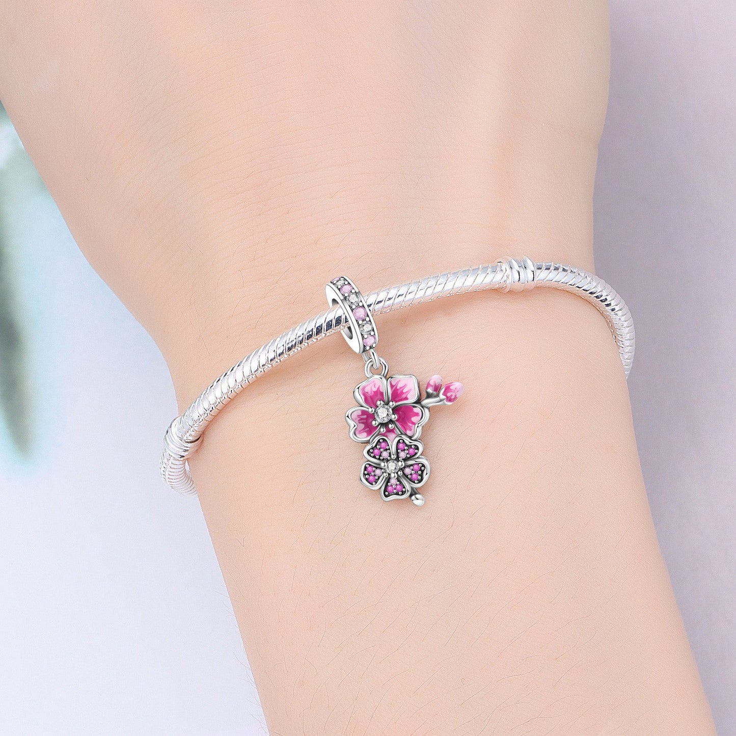 Lily Of The Valley Iris And Spinning Flower DIY Bracelet Pendant Accessories
