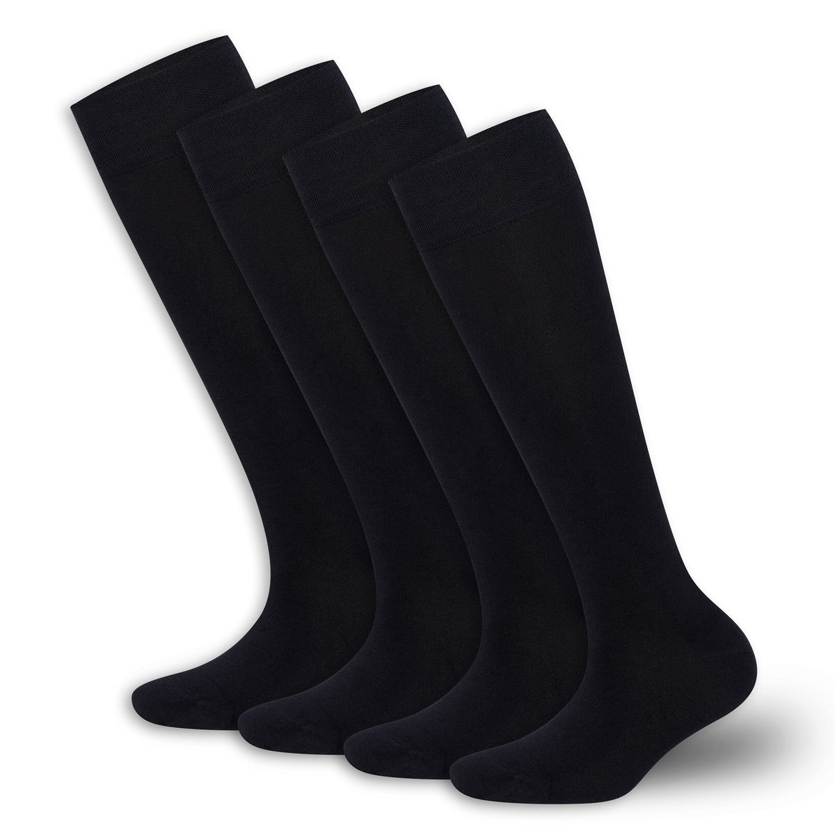 Lot de 4 paires de chaussettes hautes en bambou pour femme