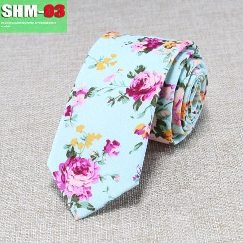 Narrow Casual Patterned Tie For Men