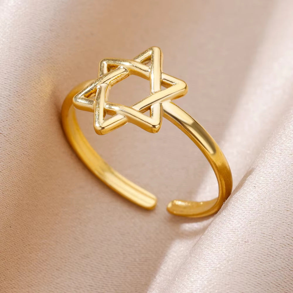Geometric Stainless Steel Ring For Women