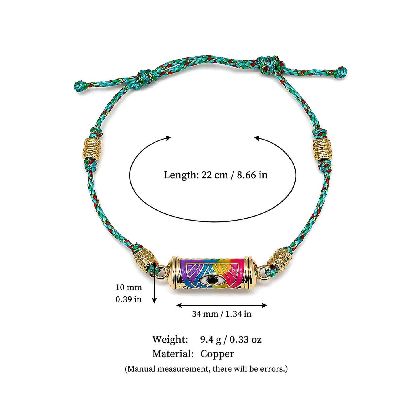 Evil Eye Kaleidoscope Necklace Clavicle Chain