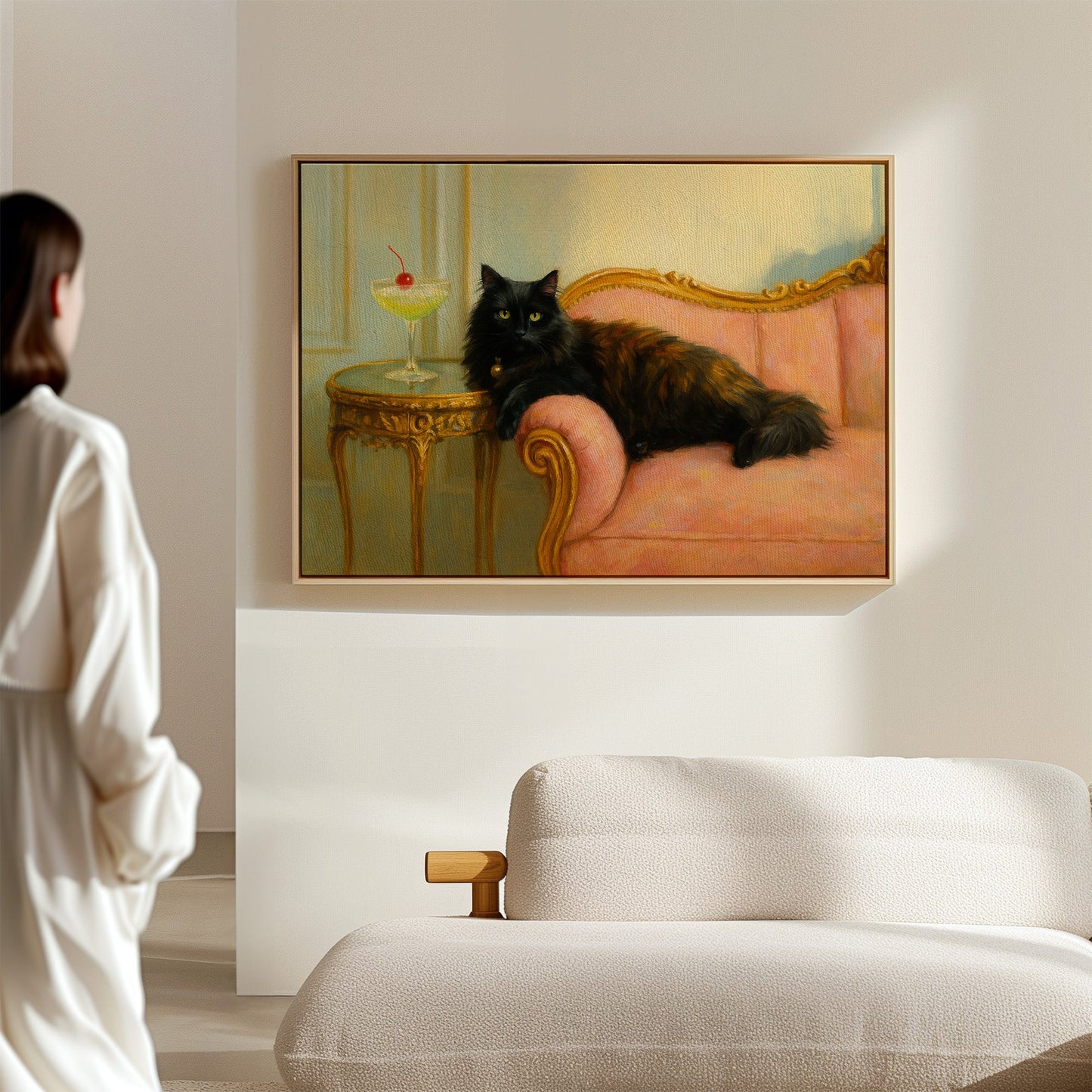 Chat royal avec un Martini Cerise