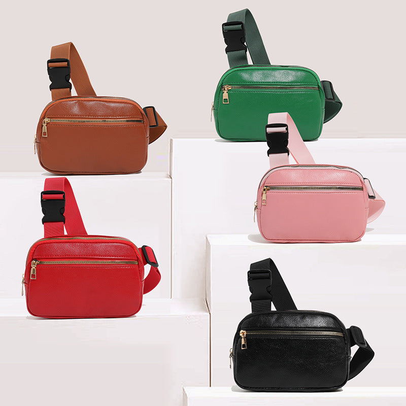 Adjustable Fashionable Solid-color Everyday Waist Bag