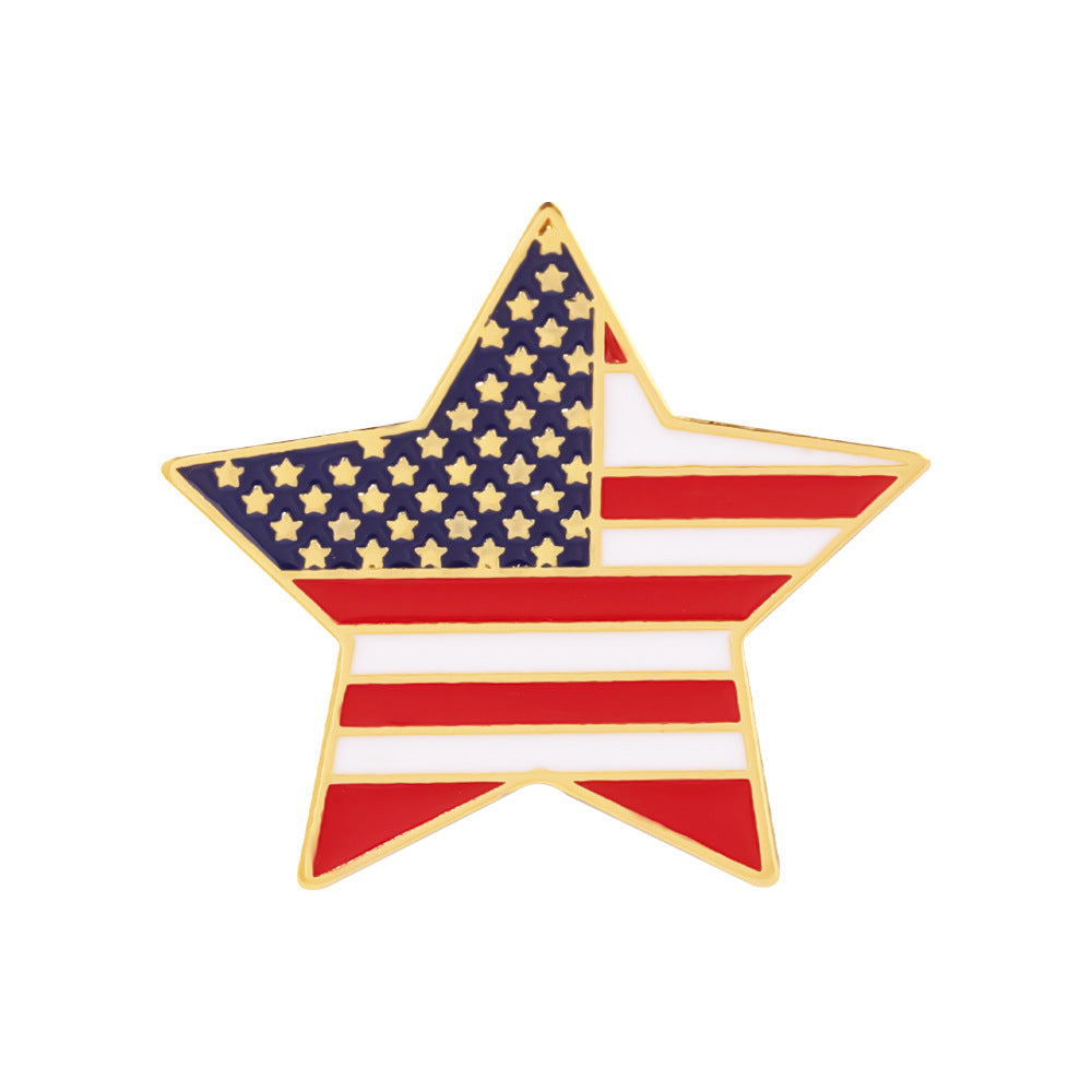 Independence Day-themed Metal Brooch Badge