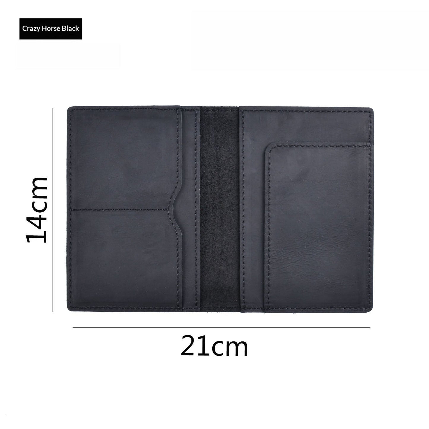 First-layer Cowhide Vintage Handmade Passport Holder Document Organizer Protective Case