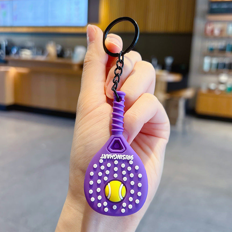 Creative Tennis Racket Sports Keychain Pendant