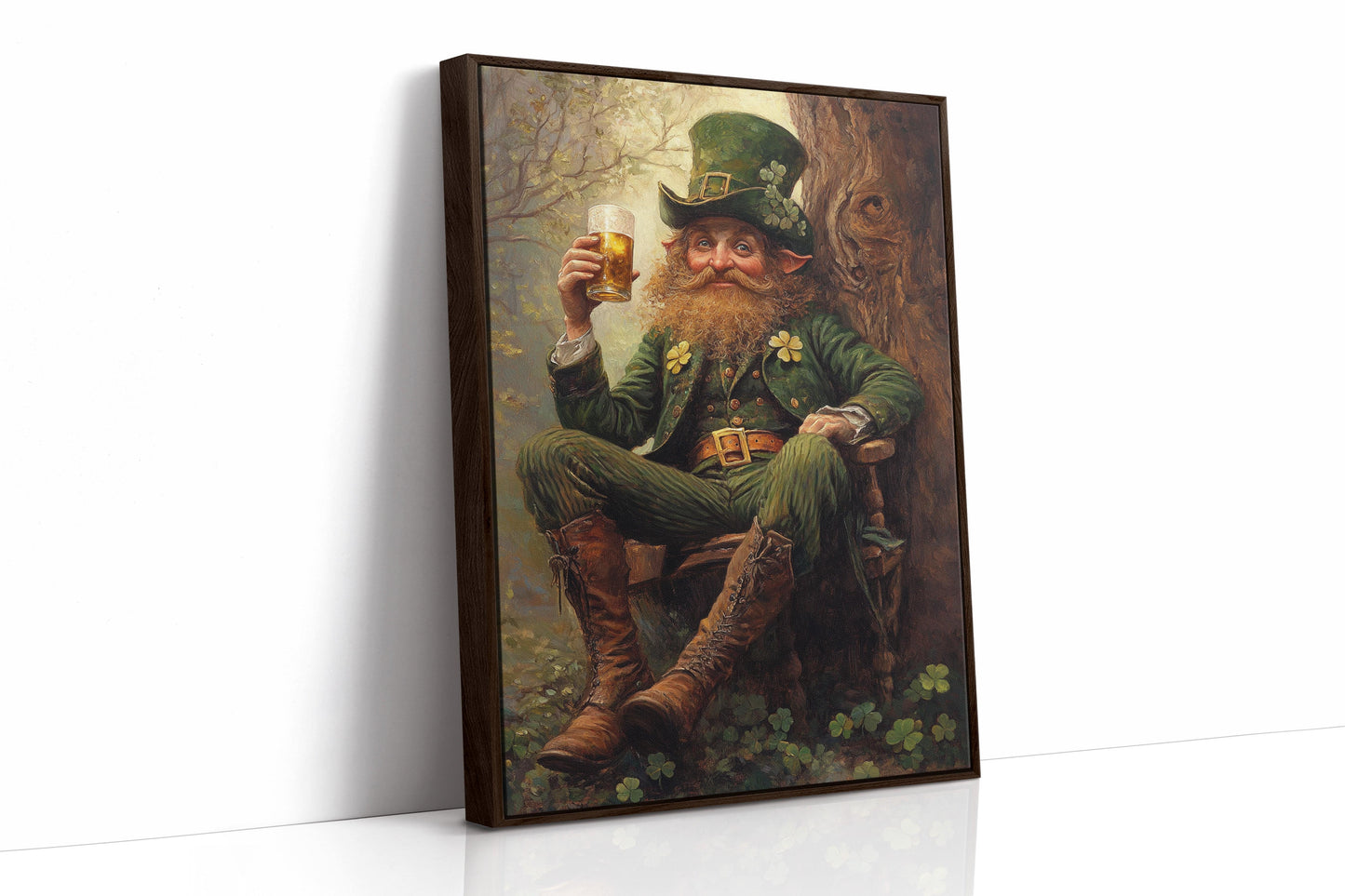 Le lutin chanceux : toile murale sur le folklore irlandais