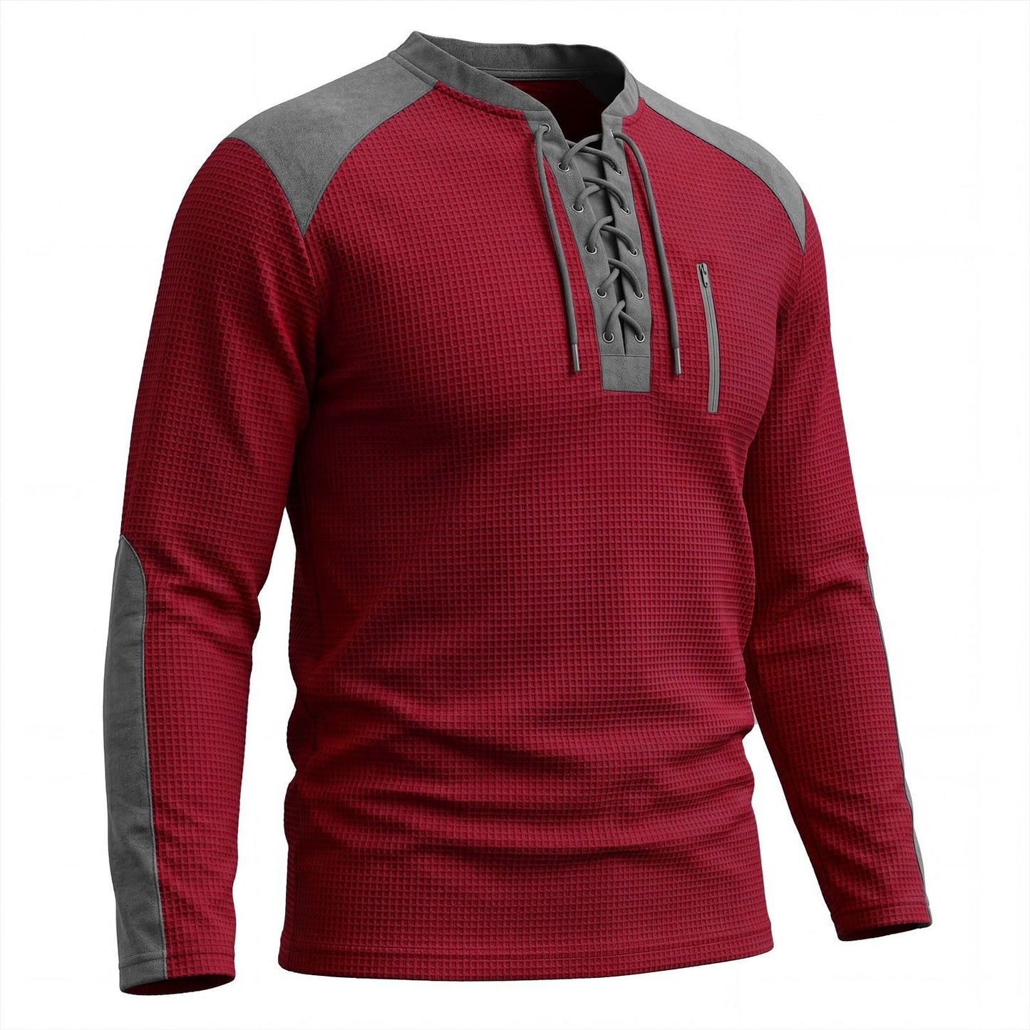 Mens Color-Block Long-Sleeve Sports Sweatshirt