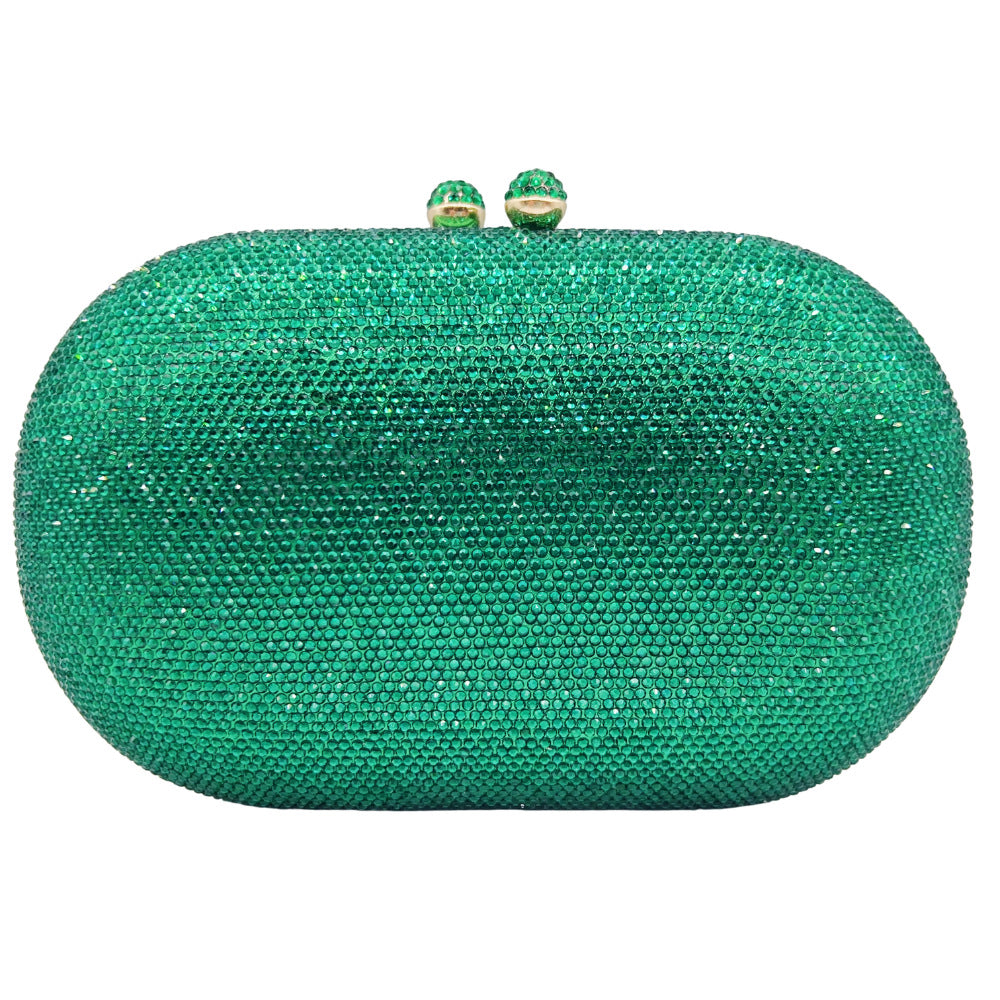 Hot-studded Evening Clutch With A Chain Strap For Banquets