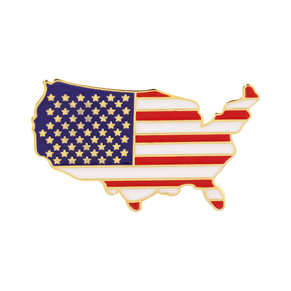 Independence Day-themed Metal Brooch Badge
