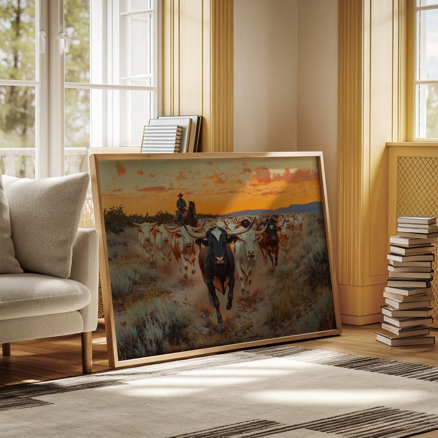 Longhorn Drive au coucher du soleil