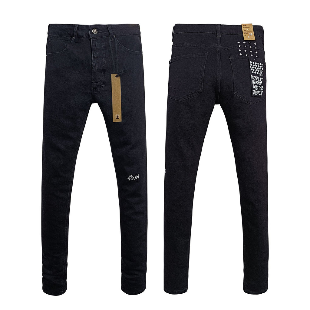 Straight Ripped Stretch Casual Men's Jeans
