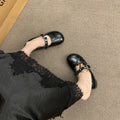 Shallow Mouth Mary Jane Women's Flat Sole Single Shoe French Retro Round Toe Soft Soled Shoe