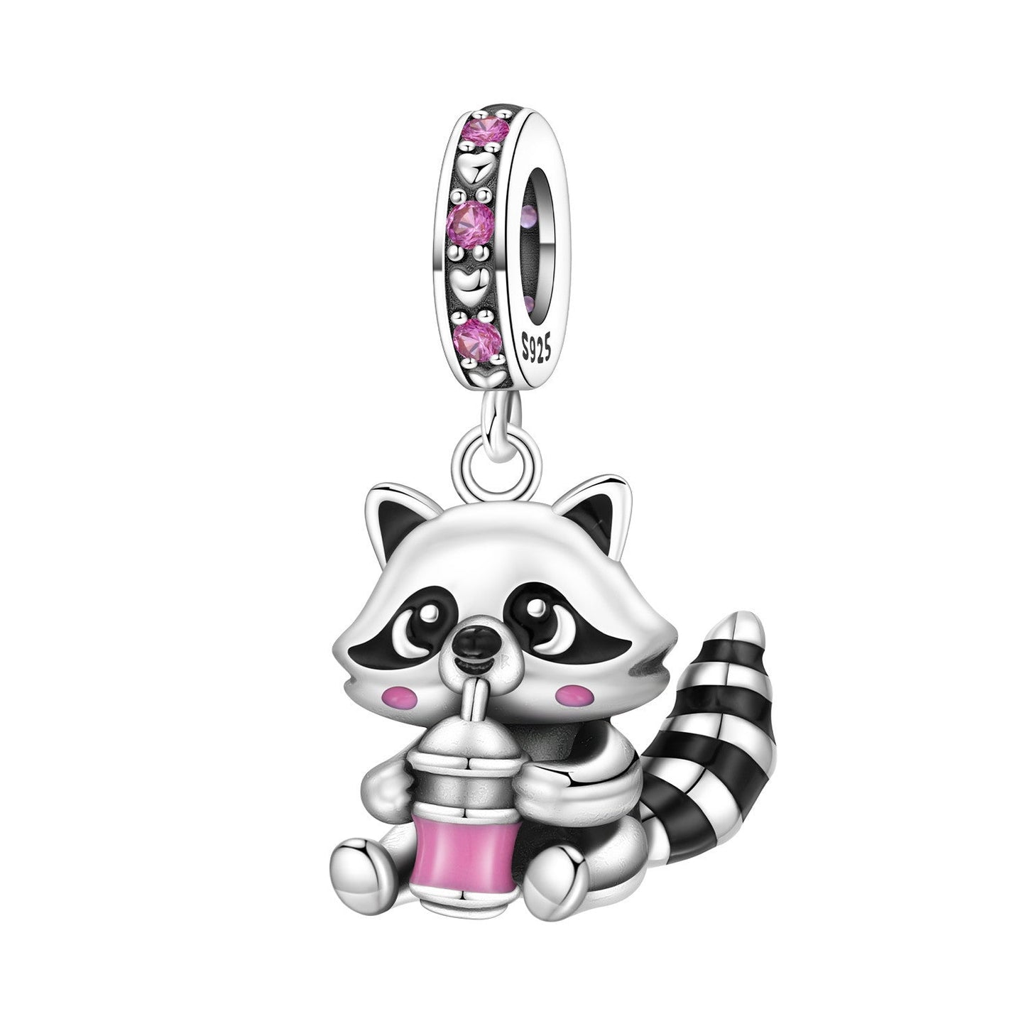 Cute Bamboo Panda DIY Copper Bead Pendant Jewelry Accessory