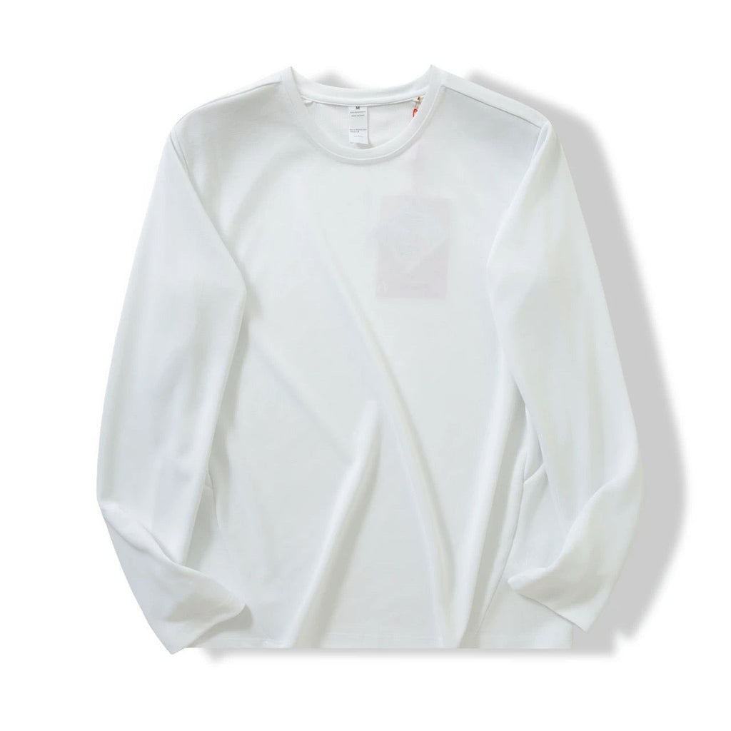 Lightweight Quick Dry Long Sleeve Crew Neck Shirts For Men, Breathable Athletic Tee For Fitness, Running, Travel, Hiking, Casual Daily Spring & Autumn Outfit