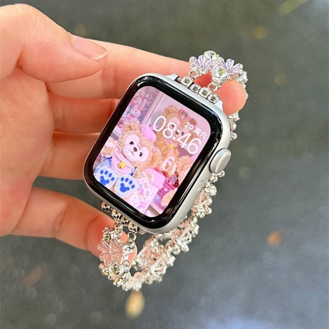 Creative And Versatile Daisy-flower Elastic Single-loop Watch Strap