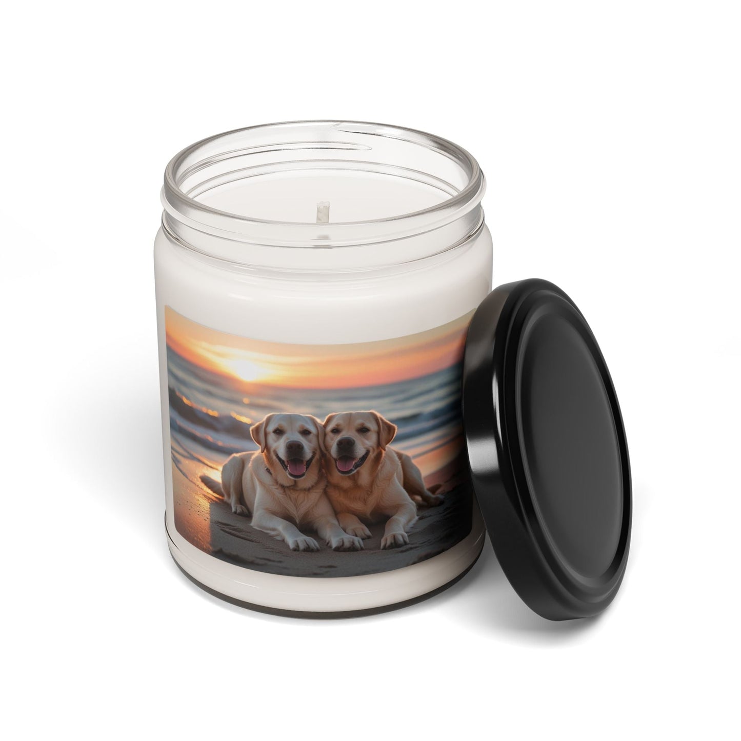 Bougie parfumée en cire de soja avec pot en verre