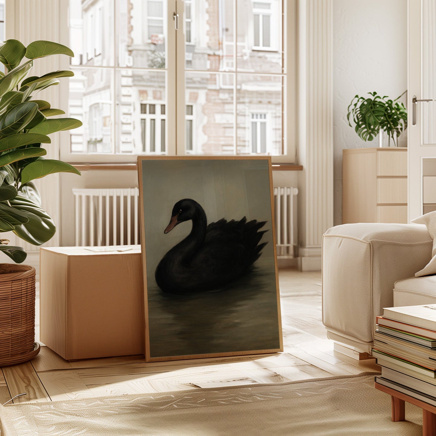 Black Swan on Still Water
