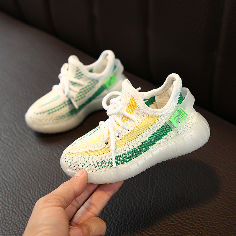 Boys Girls Fashion Sneakers Baby/Toddler/Little Kids Leather Trainers Children School Sport Shoes Soft Running Shoes
