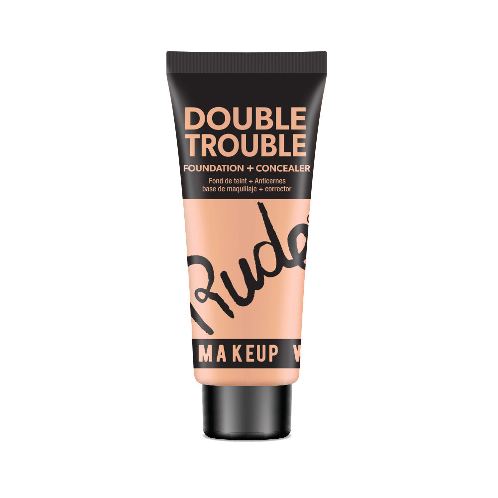 RUDE Fond de Teint Double Problème + Correcteur - Naturel 06